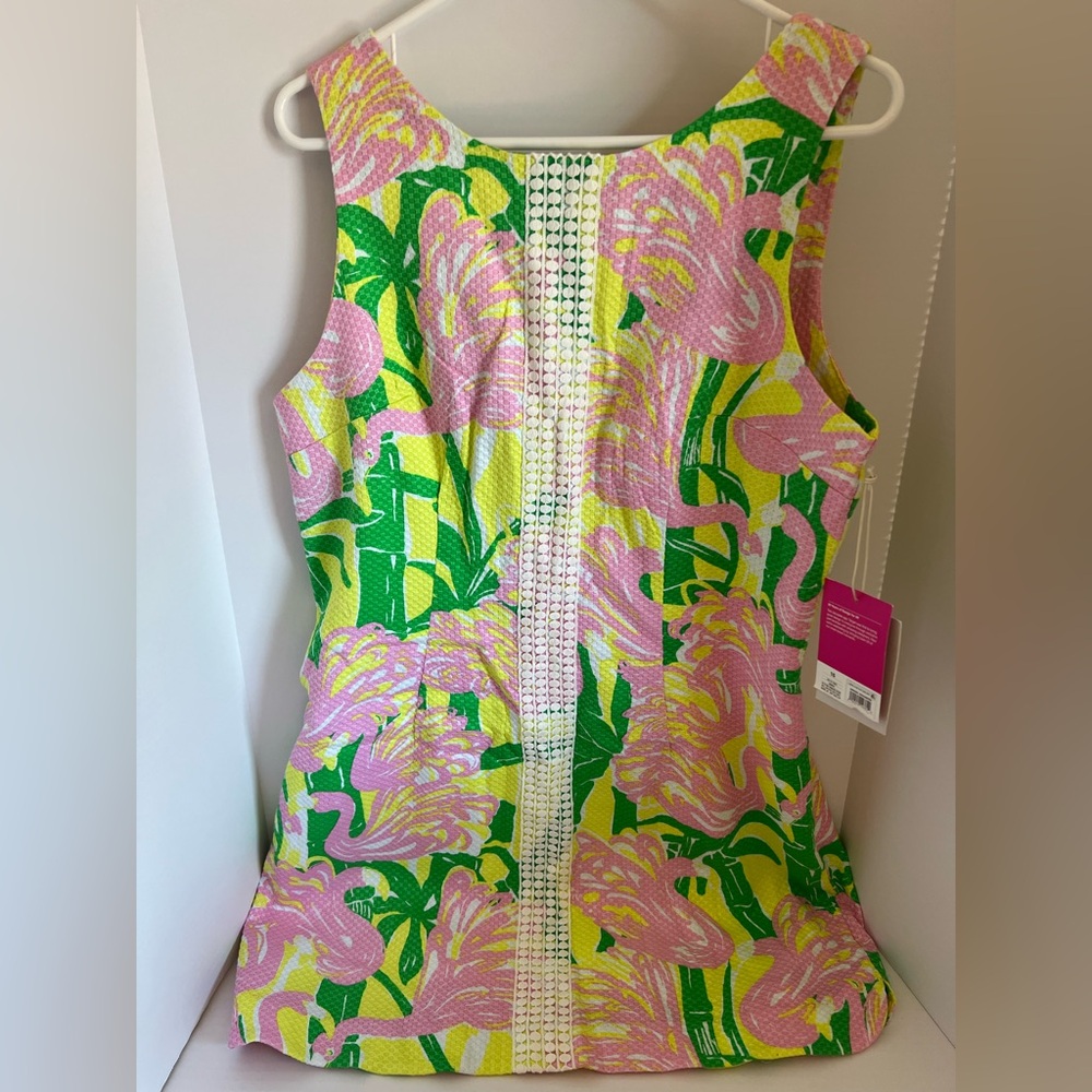 Lilly Pulitzer for Target Shift ‘Fan Dance’ Pink/Green Topical Summer Dress NWT - Picture 5 of 16